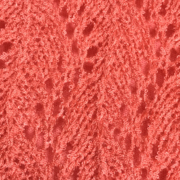 COLDWATER CREEK Crochet Lace Top with Full Tank Top UnderDeep Peach Color - Picture 10 of 16